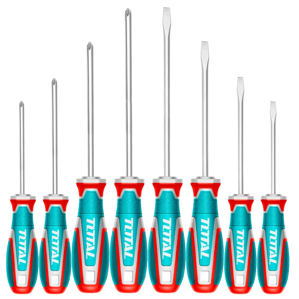 [TKSDS0846] SET DE ATORNILLADORES 8 PCS S2 4XSL+APH 75/100/150MM MAG INDUSTRIAL TOTAL