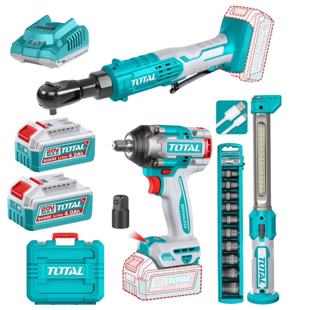[TOSLI250981] MEGA COMBO DE LLAVE DE IMPACTO 1/2 " 500NM+LLAVE CHICHARRA + LINTERNA-TOSLI250981-TOTAL