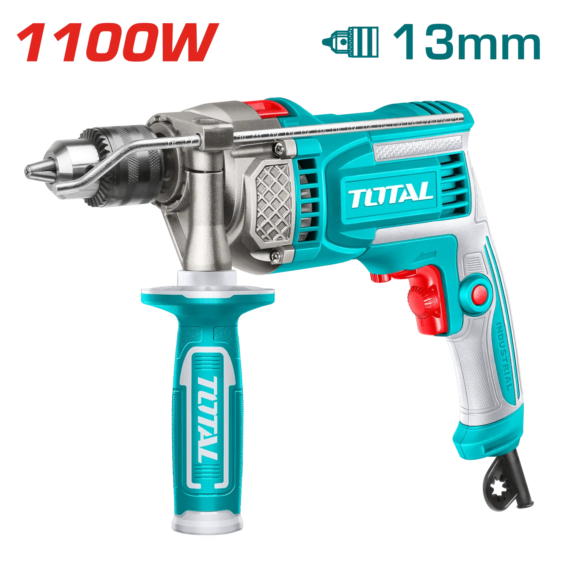 TALADRO DE 1100W 13MM 0-3000RPM-TG1111366-TOTAL