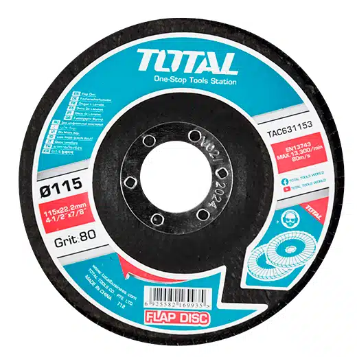 [TAC631153] DISCO FLAP 4.5"P80 (115X22MM) AMOLADORA- TAC631153-TOTAL
