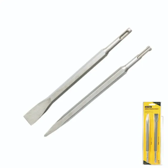 [BCT201] CINCEL PLANO Y PUNTA 2PCS PARA MARTILLO ELEC.SDS.PLUS 250MM-BCT201-UYUSTOOLS
