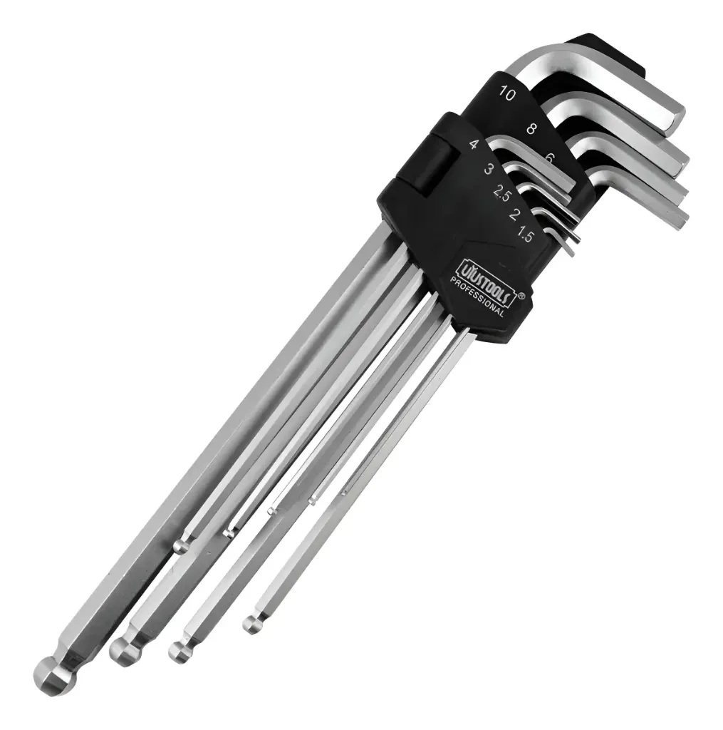[YA903U] SET 9 LLAVES PUNTA HEXAGONAL LARGA EN L 1.5-10mm/YA903U/UYUSTOOLS