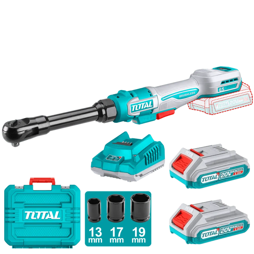 [TDRLI2065292] RATCHET EXTENDIDO 20V 65NM 3/8'' 0-350RPM 2X2.0AH + - TDRLI2065292-TOTAL