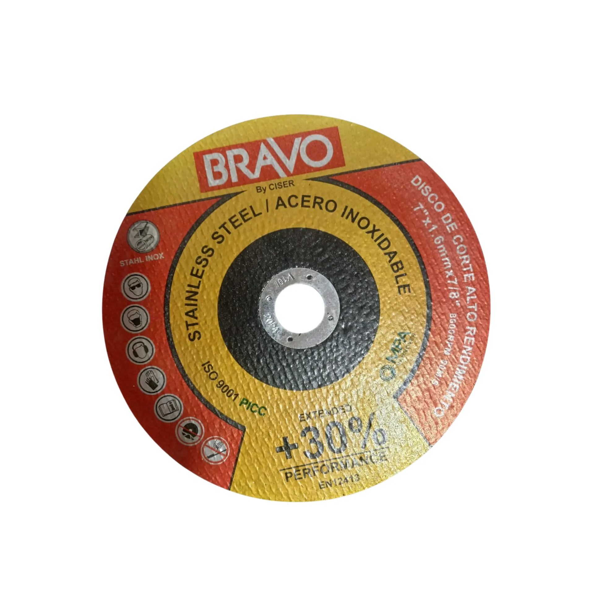 [EN12413-7"] DISCO DE CORTE 7"X1.6MMX7/8"-EN12413-BRAVO