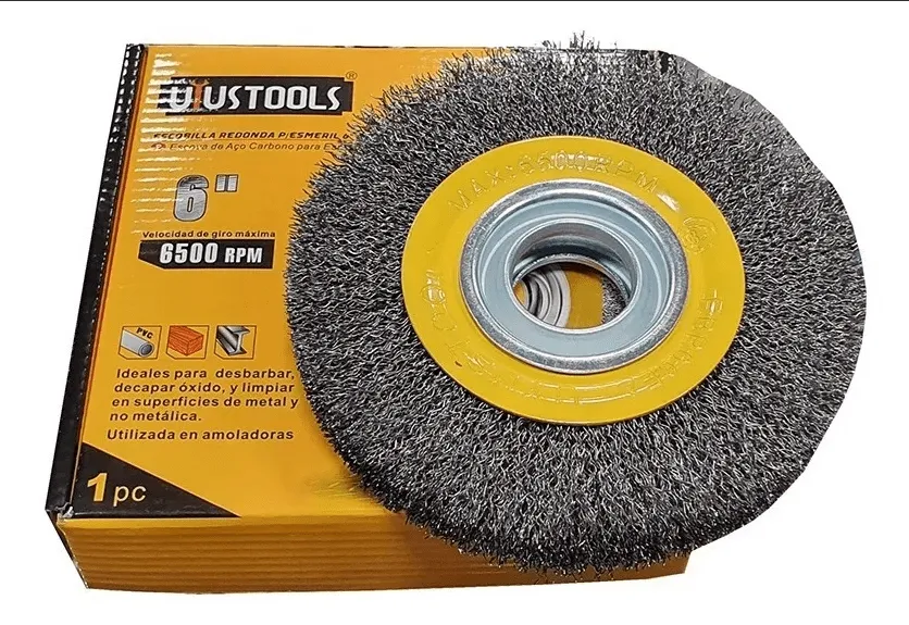[EBR06EA] ESCOBILLA REDONDA PARA ESMERIL 6" ACERO/EBR06EA/UYUSTOOLS