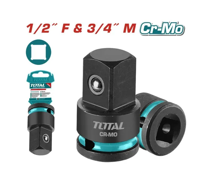 ADAPTADOR DE CUADRADO CR-MO 1/2” X 3/4” PARA LLAVE DE IMPACTO-THIAD1234-TOTAL