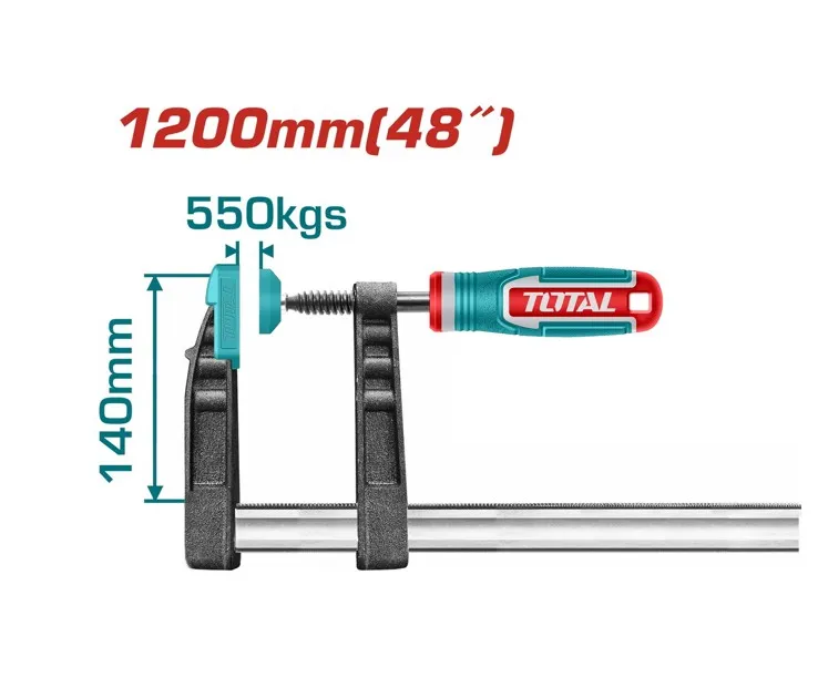 SARGENTO PINZA ABRAZADERA TIPO F 140X1200MM-THT1321402-TOTAL