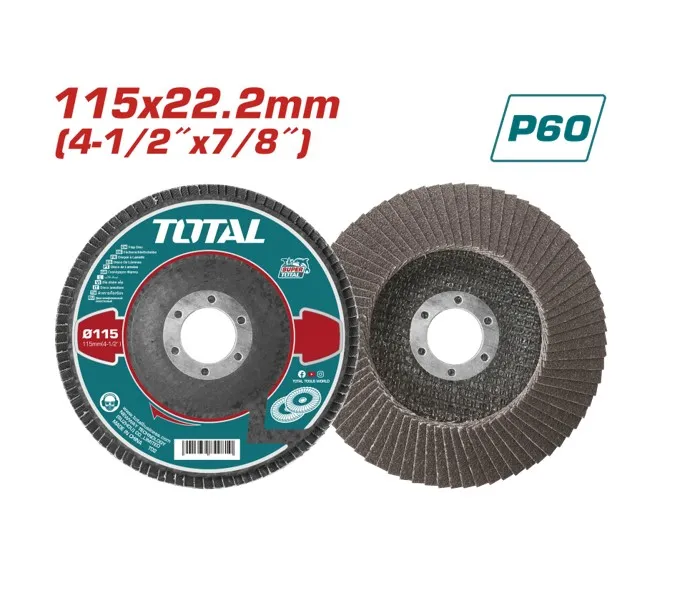 DISCO FLAP 115X22MM P60 ALTA VELOCIDAD-TAC6311560-TOTAL