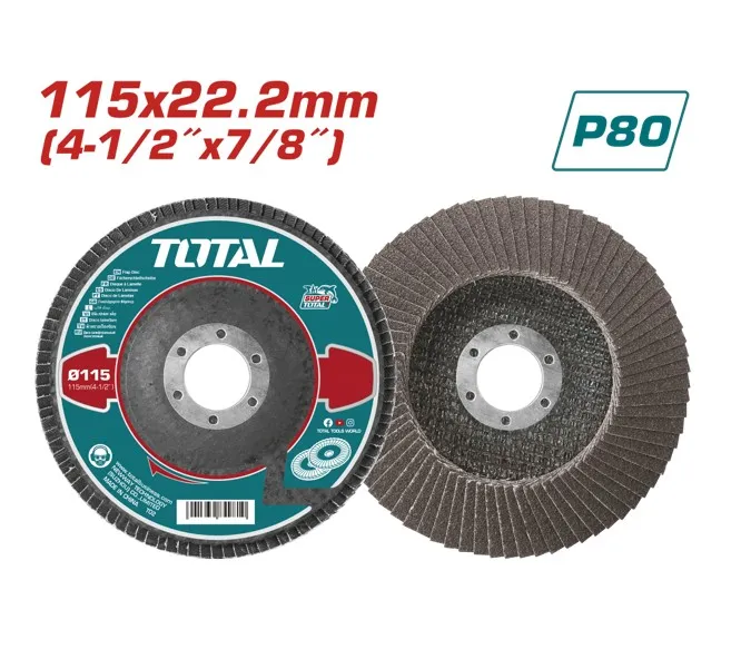 DISCO FLAP 115X22MM P80 ALTA VELOCIDAD-TAC6311580-TOTAL