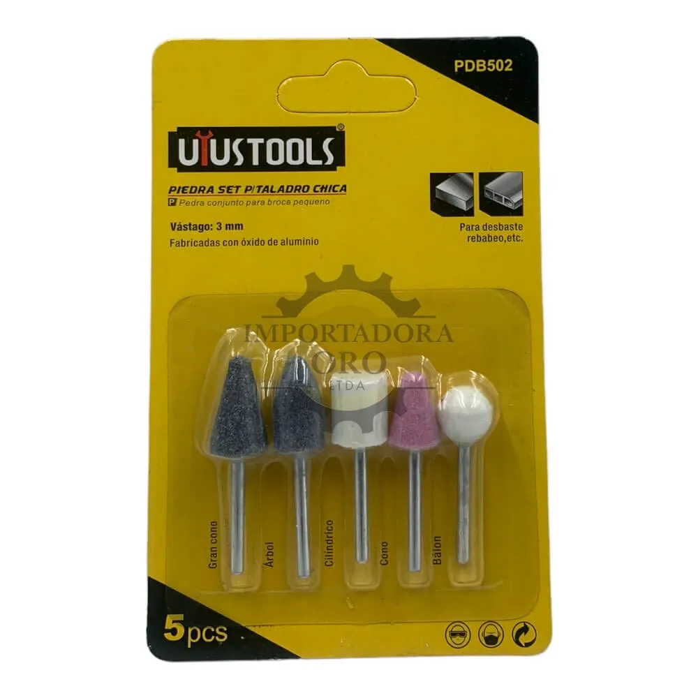 PIEDRA SET 5PCS PARA TALADRO CHICA-PDB502-UYUSTOOLS