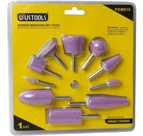 PIEDRAS MONTADAS PARA PULIR 10PCS-PDM010-UYUSTOOLS