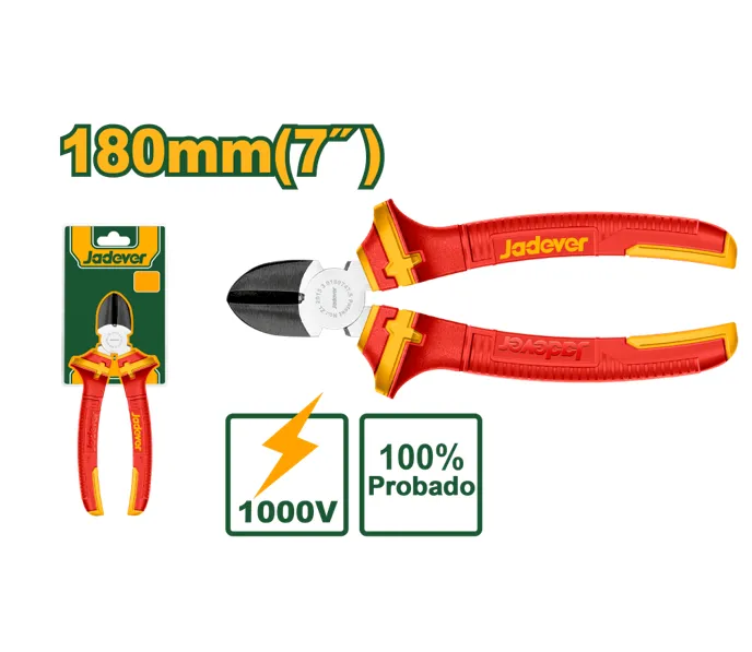 ALICATE CORTE DIAGONAL 7″ 180MM AISLADO 1000V-JDPL3937-JADEVER