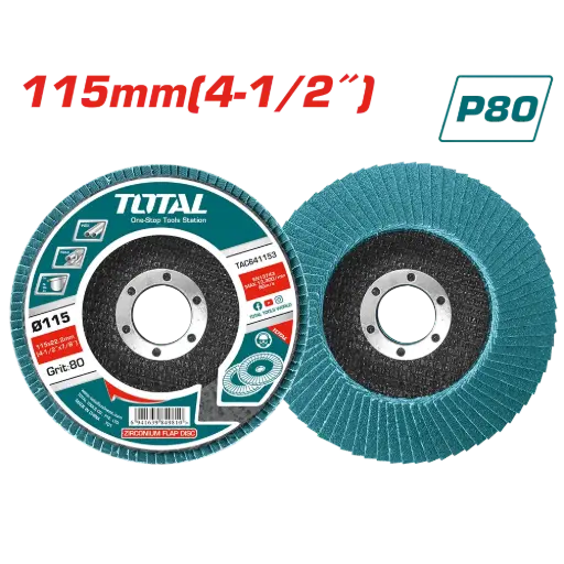 [TAC641153] DISCO FLAP 4-1/2" 115MM
 P80 ZIRCONIUM P/ METAL