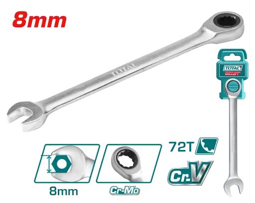 [TCSPAR081] LLAVE CON RACHET 8MM