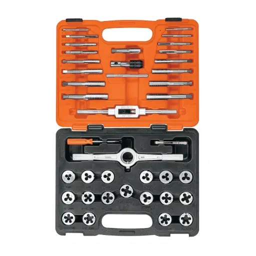 [11442] JUEGO DE MACHOS Y TARRAJAS 40 PIEZAS TRUPER