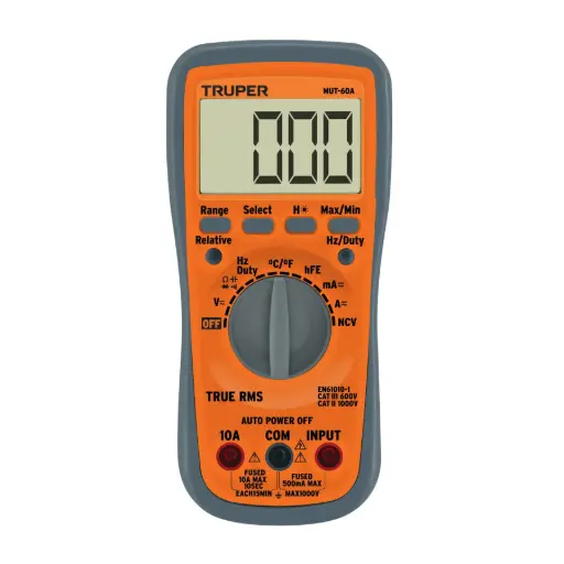 [100362] MULTITESTERS DIGITALES PROFESIONAL CON RMS VERDADERO AUTO RANGO DELUXE TRUPER