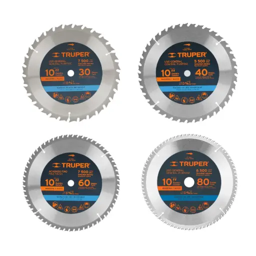 [12683] DISCO SIERRA DE BANCO 10" EJE 5/8 80DIENTES , TRUPER