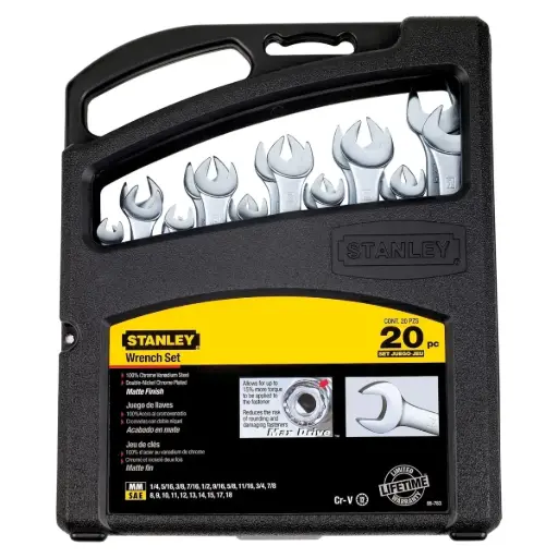 [85-783] JGO LLAVE MIXTA 20 PCS 8-18 MM 1/4-7/8" 