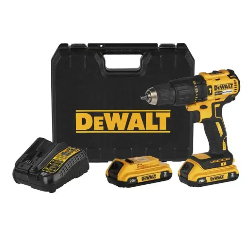 [ DCD7781D2] TALADRO PERCUTOR 1/2" 20V XR + 2 BATERIAS 2 AH + CARGADOR DEWALT