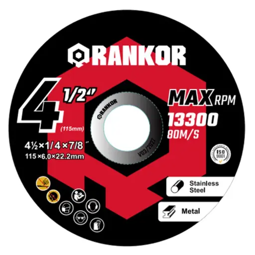 [MCD10115100-1] DISCO DE CORTE INGCO 41/2  X 3/694 X 7/8 X 1.00MM (CAJA POR 100 UNI)